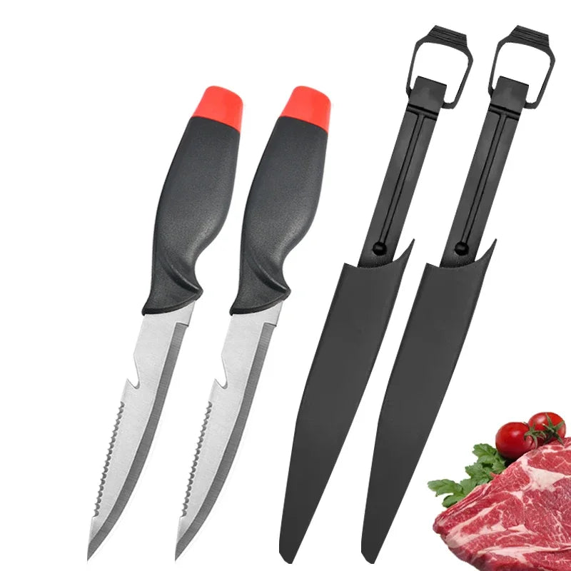 Multifunctional Sharp Fish Killing Knife, Stainless Steel Fish Fillet , Fruit Slicing Utility Chef with Protective Cover