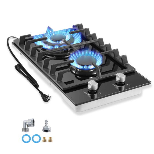 12 Inch Built-in with Thermocouple Protection, LPG/NG Dual Fuel Gas Cooktop
