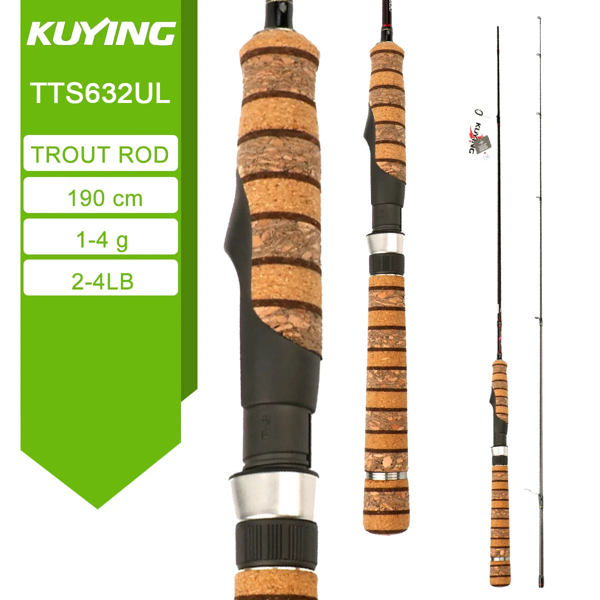 KUYING TETON  5'2" 6' 6'3" 6'4"6'2" 6'6" Fishing Rod Lure Cane Spinning Casting FUJI Carbon 1-4g 0.8-3g 2-10g M-Fast bfs