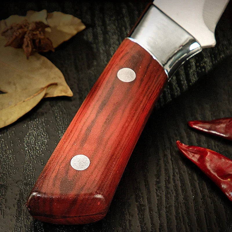 Kitchen Boning Knife Stainless Steel Meat Cleaver Knife ABS Handle Pork Beef Sheep Fish Cutting Knives with Cover