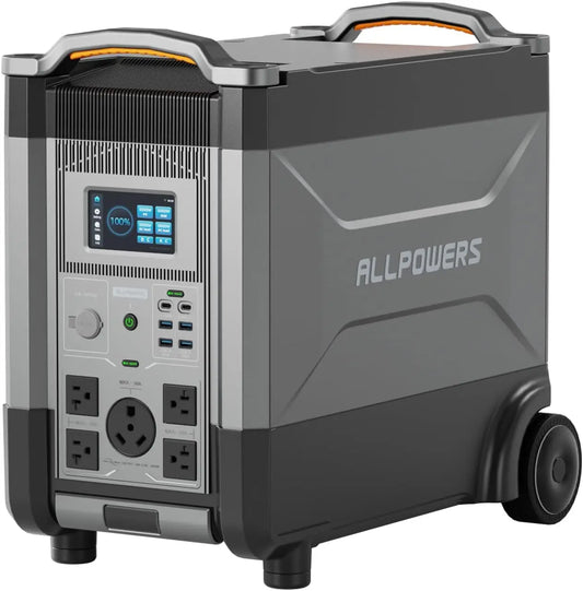 ALLPOWERS R4000 Expandable Portable Power Station 3456Wh LiFePO4 Battery Backup UPS Solar Generator for Camping Power Outage