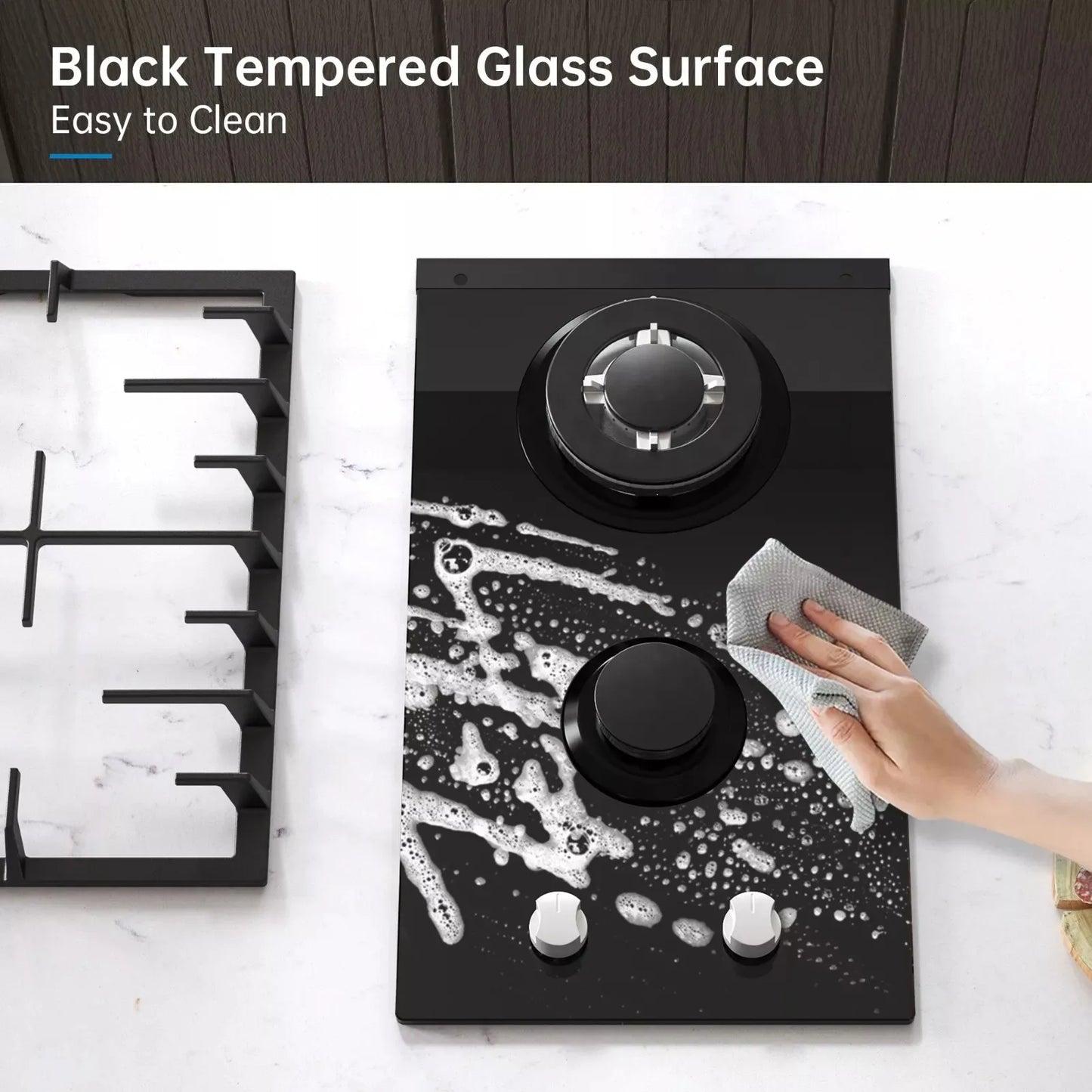 12 Inch Built-in with Thermocouple Protection, LPG/NG Dual Fuel Gas Cooktop