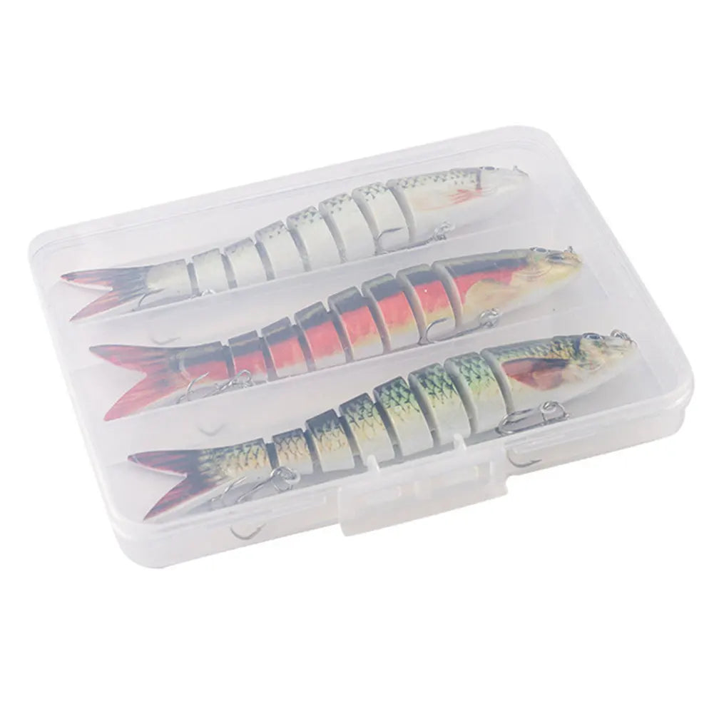 3Pcs Sinking Wobblers Fishing Lures Multi Jointed Swimbait Artificial Bait 135mm/20g Crankbait for Pike Bass Trout